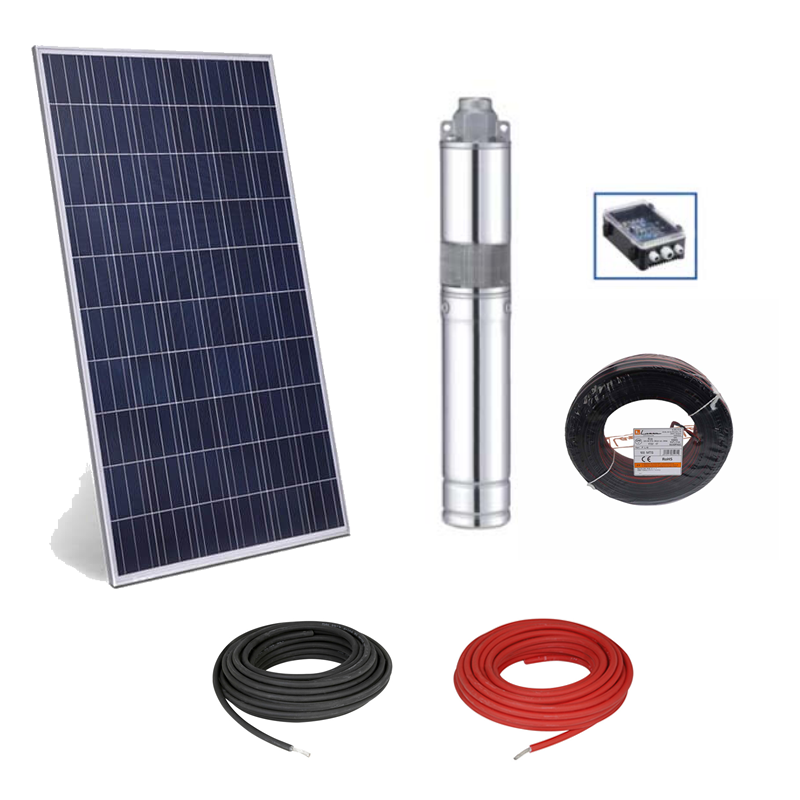 Kit Bombeo de agua solar directo 1 placa 190W