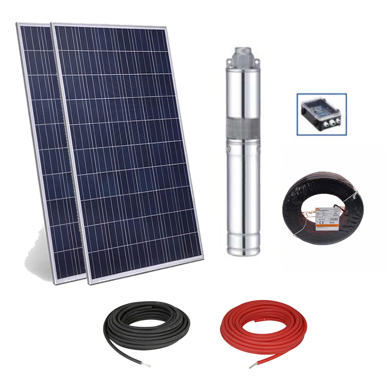 Kit Bombeo de agua solar directo 2 placas 740W