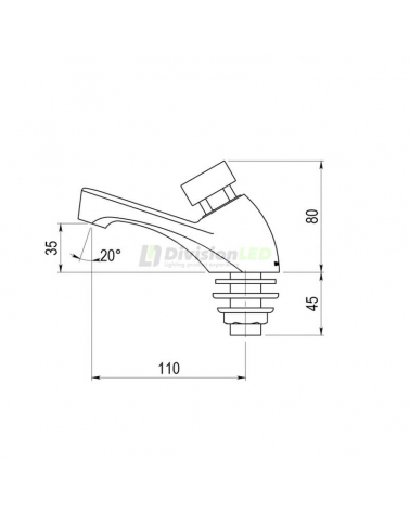 Presto 36601 Grifo temporizado lavabo 605 Plus