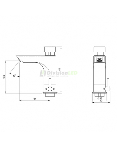 Presto 26035 Grifo temporizado lavabo XT-LM sin llaves de paso