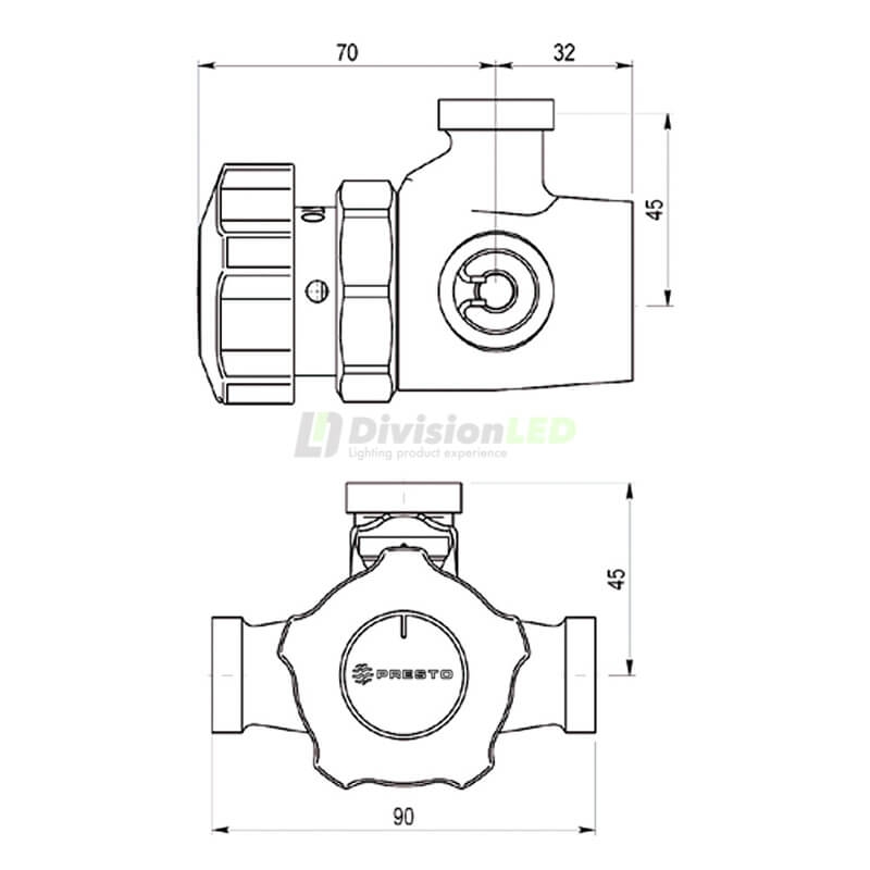 Presto 35011 Grifo temporizado mezclador ducha Alpa 80