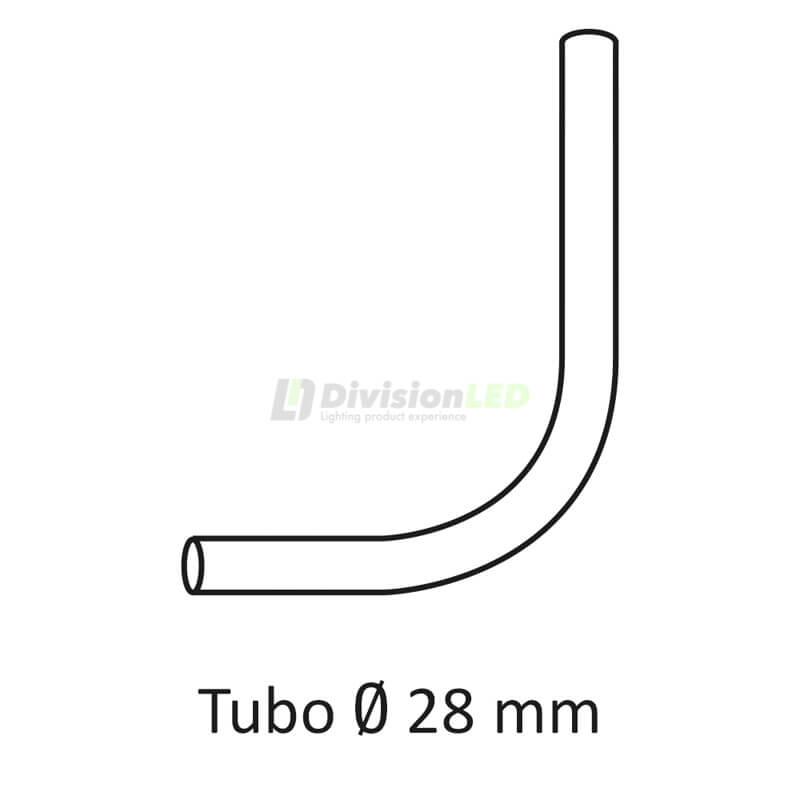 Presto 23970 tubo de descarga curvo 520x200 28mm cromado