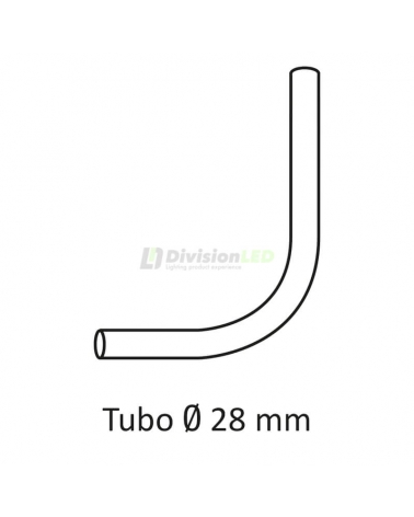 Presto 23970 tubo de descarga curvo 520x200 28mm cromado