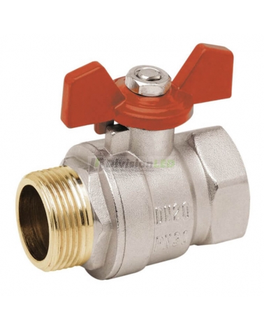 Standard Hidráulica 34728 válvula esfera Chicago diámetro 3/4" M-H mariposa roja