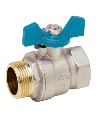 Standard Hidráulica 34526 válvula esfera Chicago diámetro 3/8" M-H mariposa azul