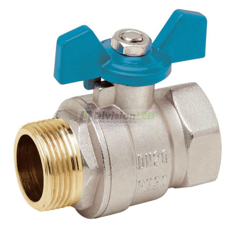 Standard Hidráulica 34527 válvula esfera Chicago diámetro 1/2" M-H mariposa azul