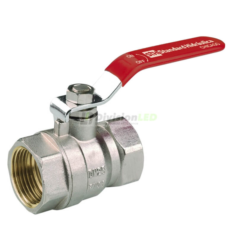 Standard Hidráulica 34786 válvula esfera Chicago diámetro 2" H-H palanca roja