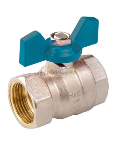 Standard Hidráulica 34510 válvula esfera Chicago diámetro 3/8" H-H mariposa azul