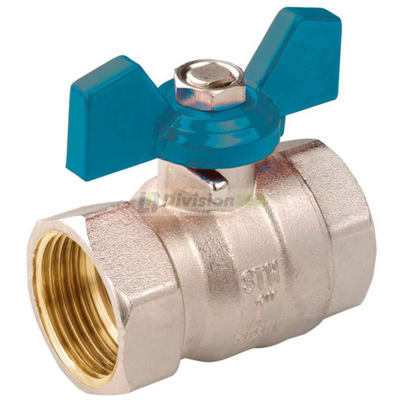 Standard Hidráulica 34511 válvula esfera Chicago diámetro 1/2" H-H mariposa azul