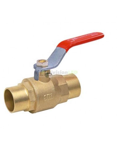 Standard Hidráulica 31203 válvula esfera Boston vista soldar diámetro 22mm palanca roja