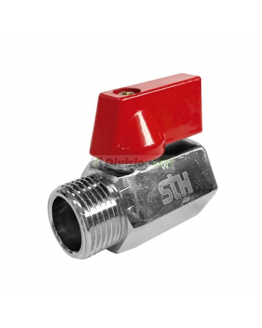 Standard Hidráulica 35532 válvula mini esfera roscar Boston diámetro 1/2" M-H maneta roja