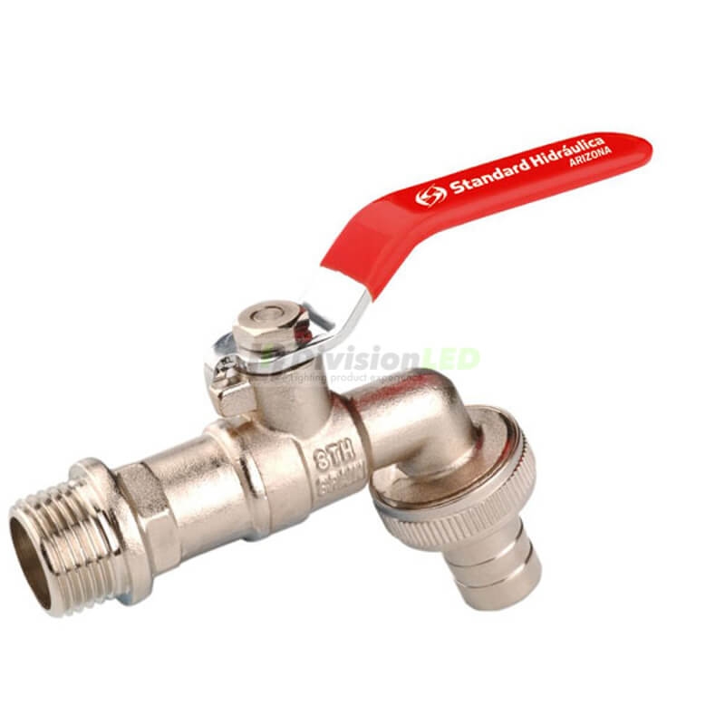 Standard Hidráulica 35019 grifo curvo Arizona diámetro 1/2" 3/4" 15mm palanca roja