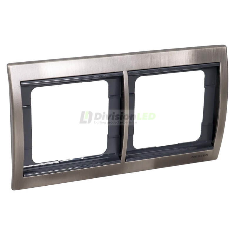 NIESSEN OLAS 8472.1 AL Marco 2 elementos Acero Pulido