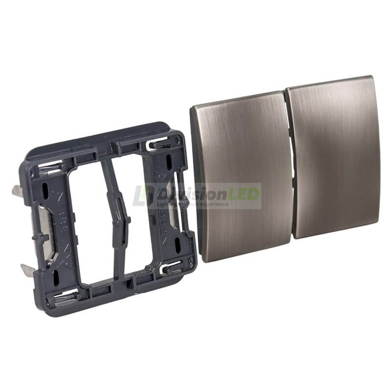 NIESSEN OLAS 8411 AL Tecla doble Acero Pulido