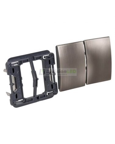 NIESSEN OLAS 8411 AL Tecla doble Acero Pulido