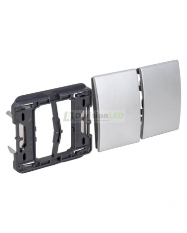 NIESSEN OLAS 8411 TT Tecla doble Titanio