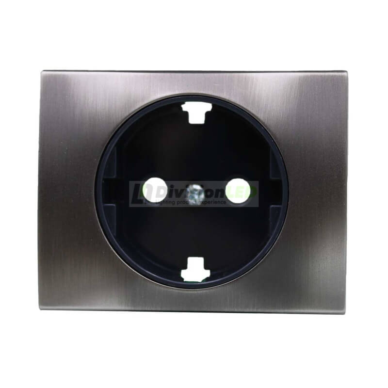 NIESSEN OLAS 8488 AL Tapa enchufe Schuko 2P+T Acero Pulido