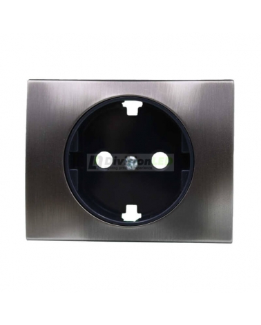 NIESSEN OLAS 8488 AL Tapa enchufe Schuko 2P+T Acero Pulido