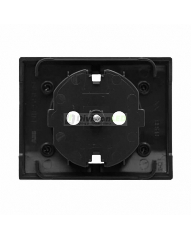 NIESSEN OLAS 8488 AL Tapa enchufe Schuko 2P+T Acero Pulido