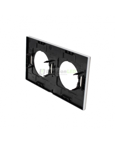 NIESSEN SKYMOON 8672 OX Marco 2 elementos Acero Inoxidable