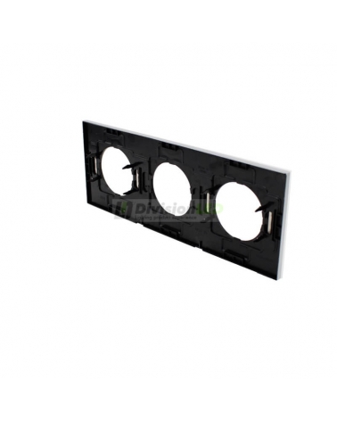 NIESSEN SKYMOON 8673 CB Marco 3 elementos Cristal Blanco