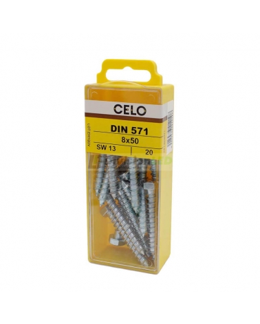 APOLO CELO 4850571 Tornillo tirafondo DIN 571 8x50 zincado 20 uds