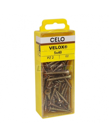 APOLO CELO 4B540VLOX Tornillo VELOX 5x40 avellanado bicromatado 60 uds