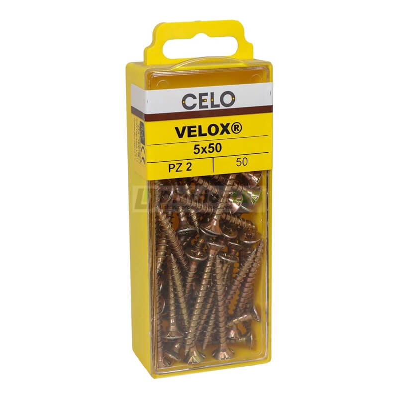 APOLO CELO 4B550VLOX Tornillo VELOX 5x50 avellanado bicromatado 50 uds