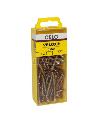APOLO CELO 4B550VLOX Tornillo VELOX 5x50 avellanado bicromatado 50 uds