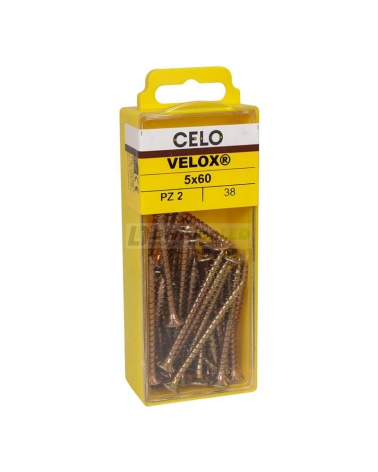 APOLO CELO 4B560VLOX Tornillo VELOX 5x60 avellanado bicromatado 38 uds