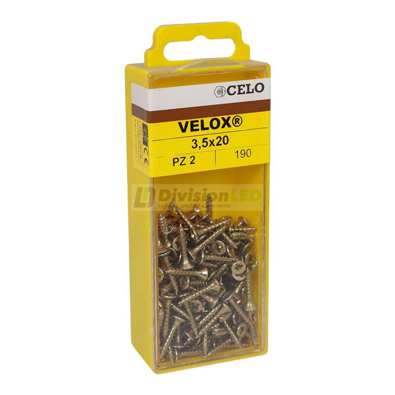 APOLO CELO 4B3520VLOX Tornillo VELOX 3,5x20 avellanado bicromatado 190 uds