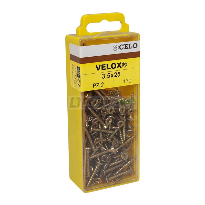 APOLO CELO 4B3525VLOX Tornillo VELOX 3,5x25 avellanado bicromatado 170 uds
