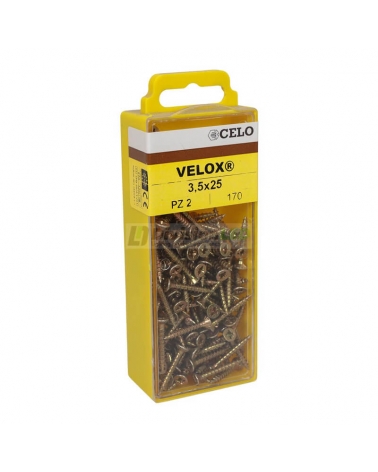 APOLO CELO 4B3525VLOX Tornillo VELOX 3,5x25 avellanado bicromatado 170 uds