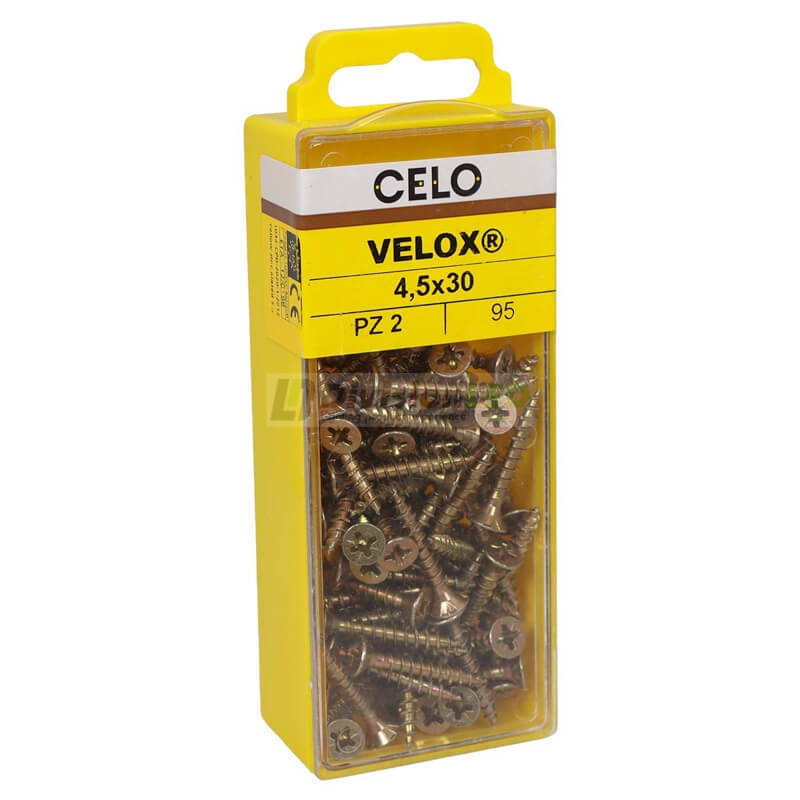APOLO CELO 4B4530VLOX Tornillo VELOX 4,5x30 avellanado bicromatado 95 uds