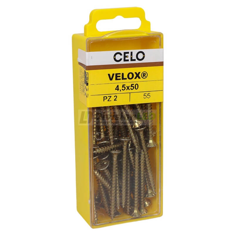APOLO CELO 4B4550VLOX Tornillo VELOX 4,5x50 avellanado bicromatado 55 uds