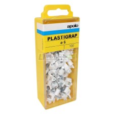 APOLO CELO 416PLG Grapa plastigrap 6mm blanco blister 100 uds