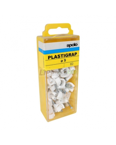 APOLO CELO 419PLG Grapa plastigrap 9mm blanco blister 60 uds