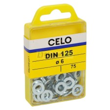 APOLO CELO 76125 Arandela lisa DIN 125A M6 cincado 75uds
