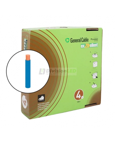 General Cable EXZHELLENT-XXI 1x4mm² H07Z1-K Cable flexible libre de halógenos azul 100m