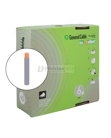 General Cable EXZHELLENT-XXI 1x6mm² H07Z1-K Cable flexible libre de halógenos gris 100m