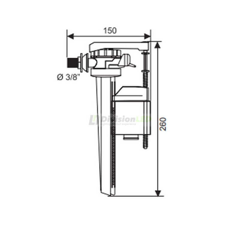 CABEL 10721365 Grifo flotador Servo válvula lateral