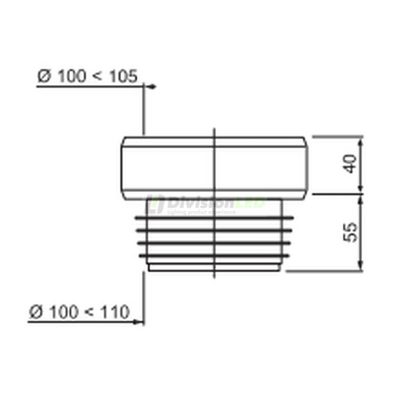 CABEL 70721361 Manguito WC semirrígido concéntrico