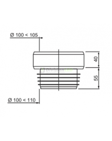 CABEL 70721361 Manguito WC semirrígido concéntrico