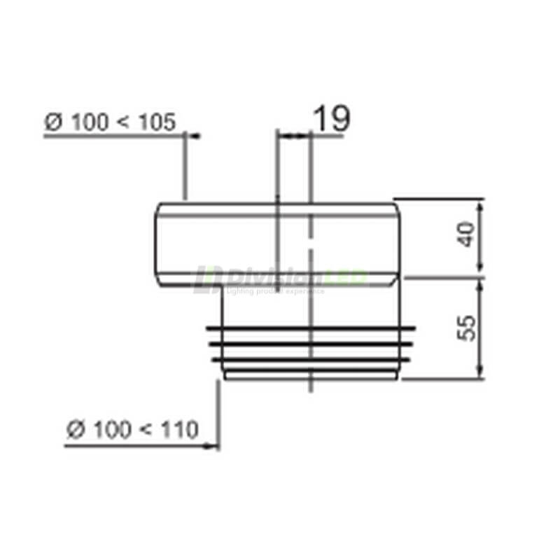 CABEL 70721362 Manguito WC semirrígido excéntrico