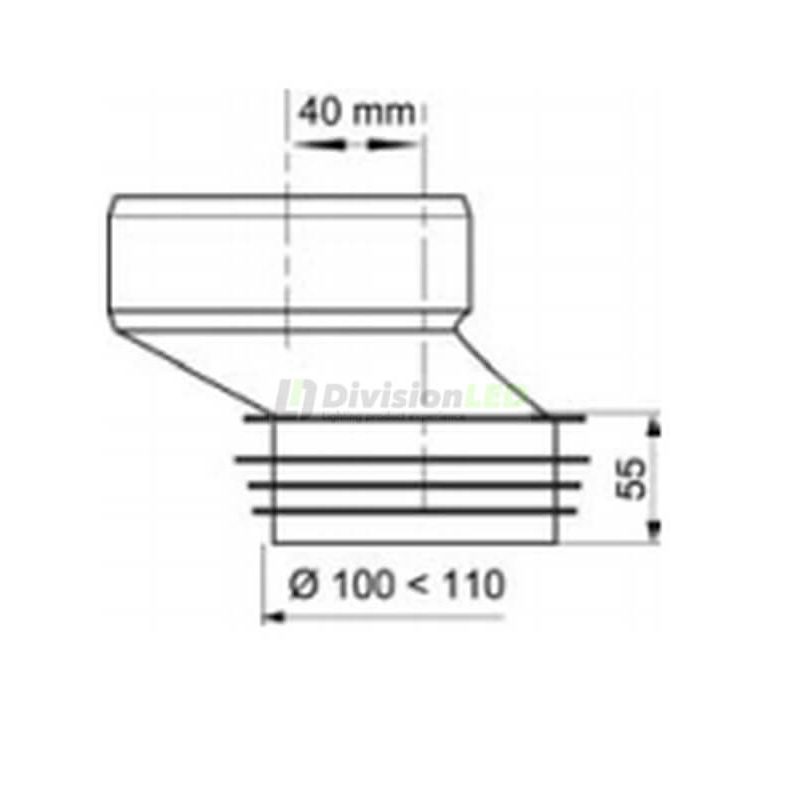 CABEL 70721363 Manguito WC semirrígido máxima excentricidad