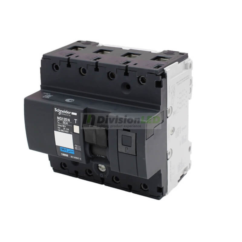 SCHNEIDER 18658 Interruptor magnetotérmico NG125N 4P 80A C 25kA