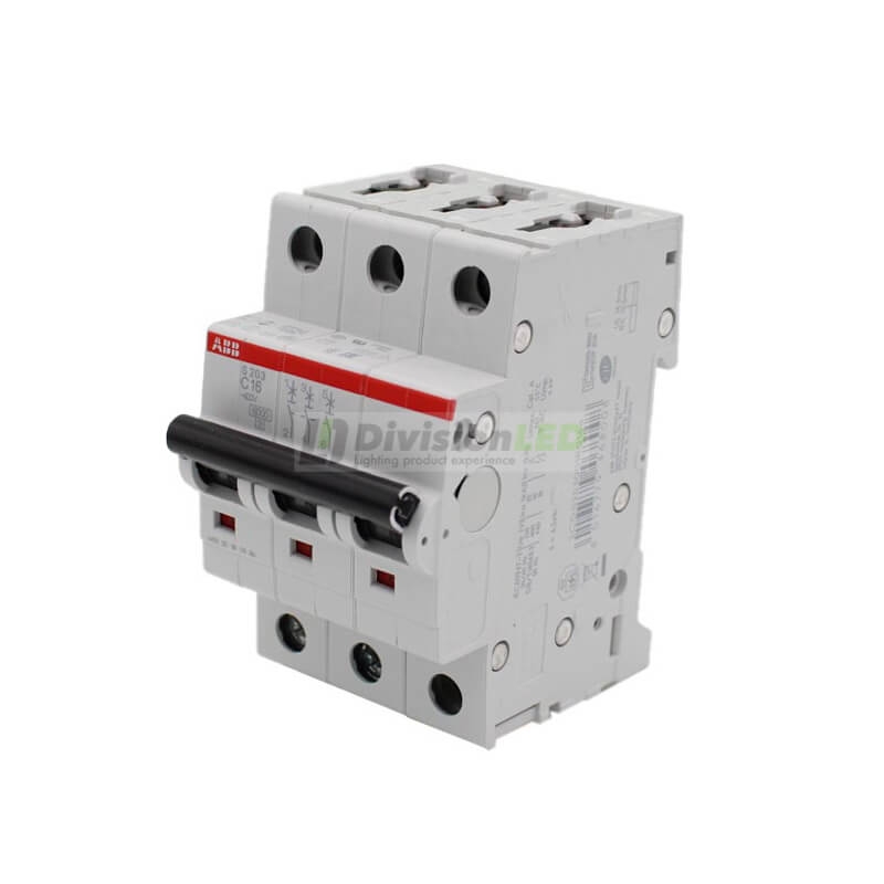 ABB S203-C16 Interruptor magnetotérmico 3P 16A C 6kA 2CDS253001R0164