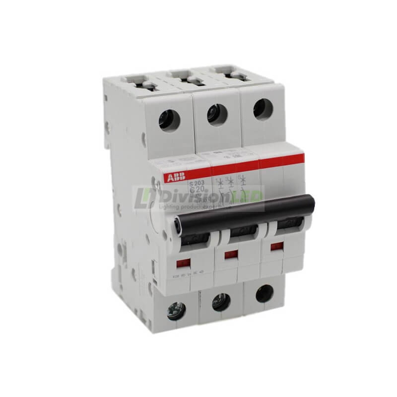ABB S203-C20 Interruptor magnetotérmico 3P 20A C 6kA 2CDS253001R0204