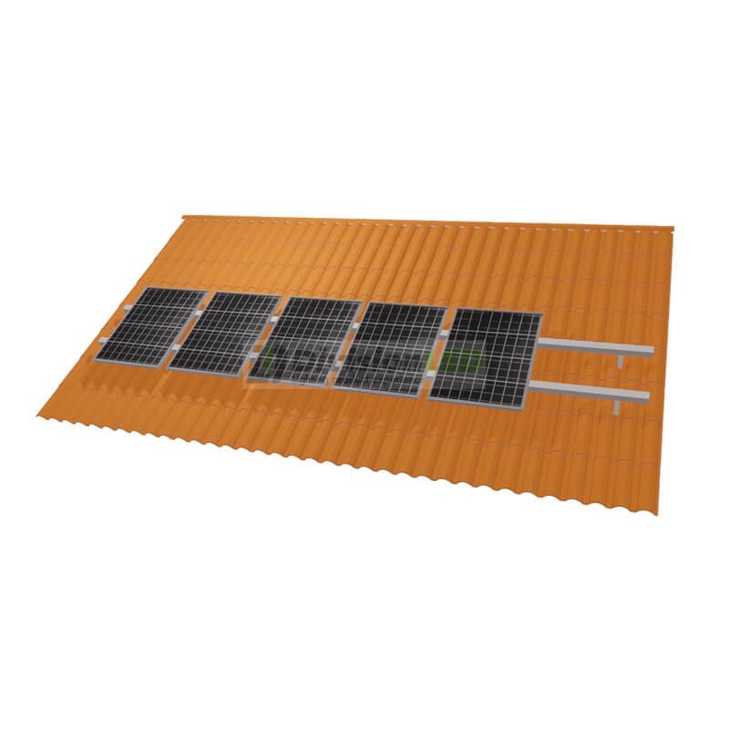 Kit estructura coplanar para 5 paneles