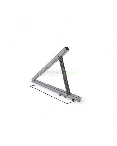 Kit estructura inclinada para 4 paneles